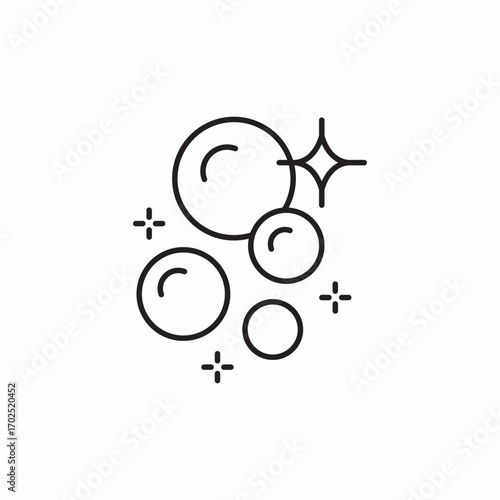 bubbles foam icon sign vector
