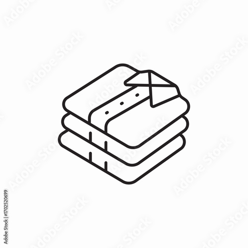 clean folded shirts icon sign vector