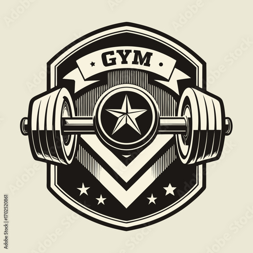 Puissant haltère de gym en métal lourd pour l'entraînement de musculation et de levage isolé sur fond blanc