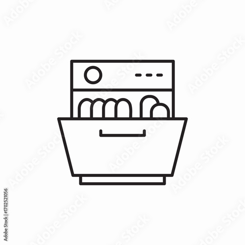 dish washer icon sign vector