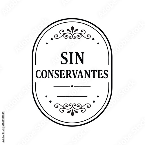 Sello etiqueta para producto sin conservantes