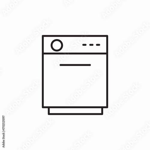 dish washer kitchen icon sign vector