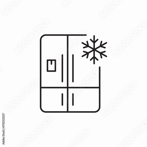 freezer fridge icon sign vector