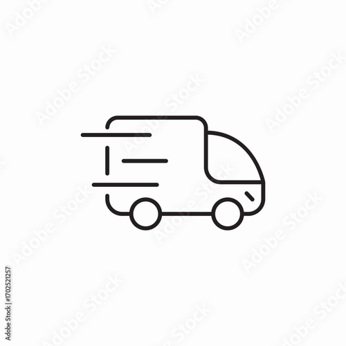 fast delivery truck icon sign vector