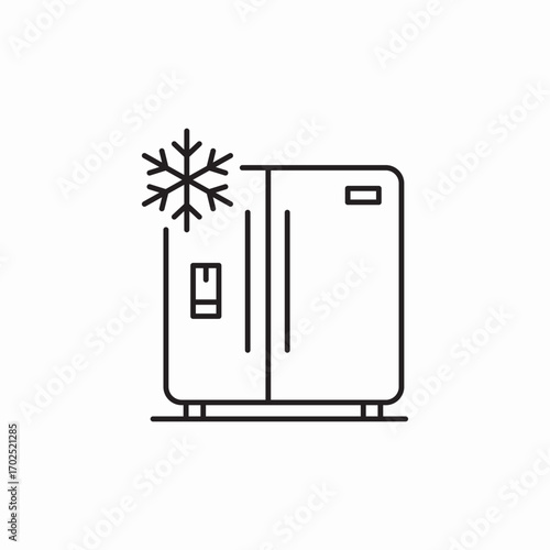 fridge freezer icon sign vector