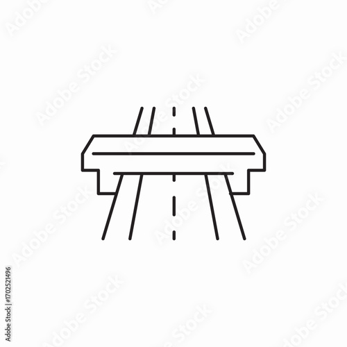 highway bridge icon sign vector