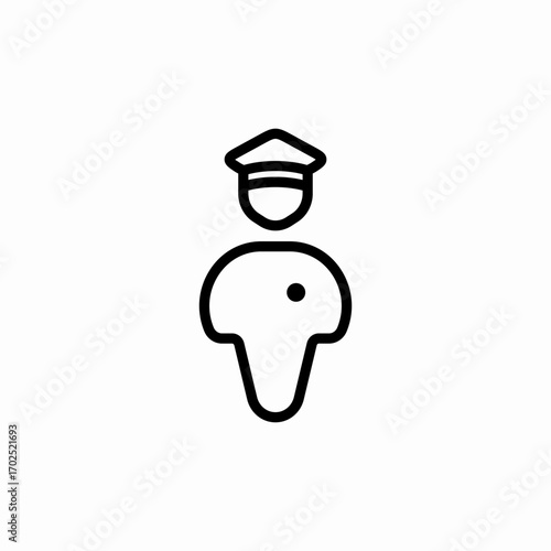 policeman guard icon sign vector
