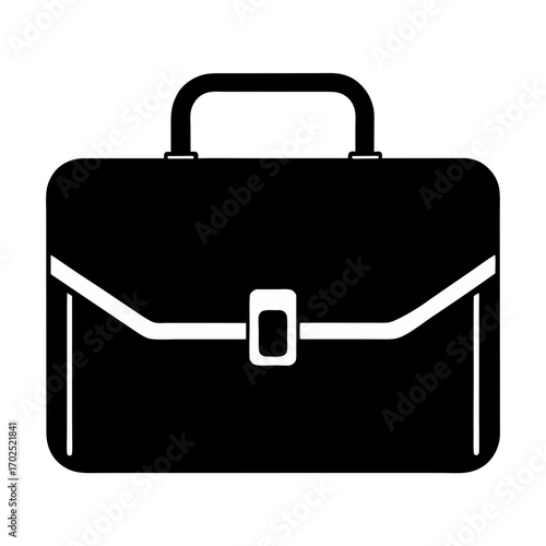 Leather travel bag with red strap and metal lock
