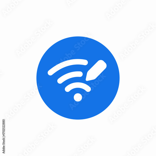 wifi internet edit configuration button icon sign vector