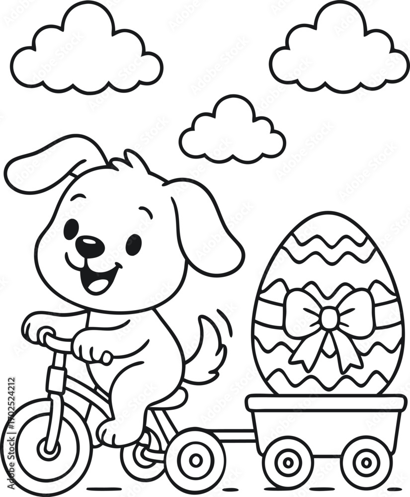 Fototapeta premium dog coloring page 10.eps