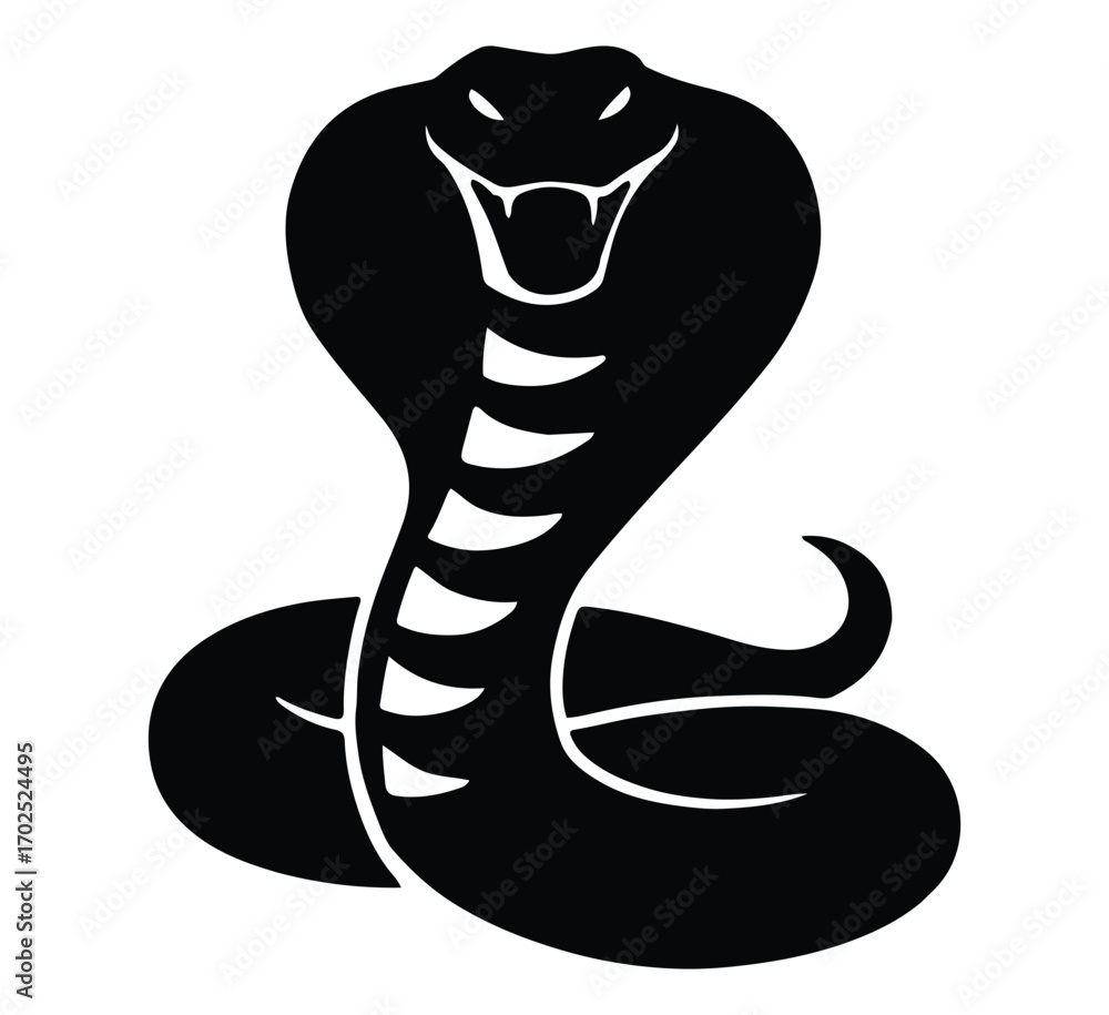 Fototapeta premium Black Cobra logo on white background