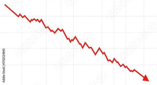 Free Download Stock market chart showing a downward trend isolated on white background - GFXLoad