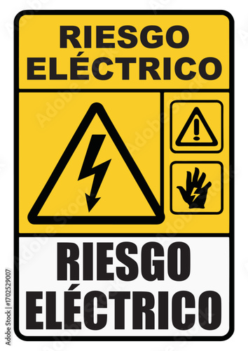 Rotulo para imprimir riesgo eléctrico.