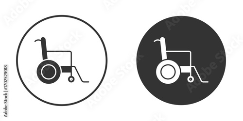 Wheelchair icon flat illustrations. vector art.