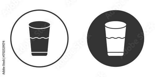 Water glass icon flat illustrations. vector art.