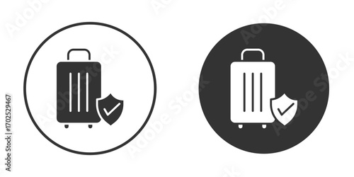 Travel insurance icon flat illustrations. vector art.