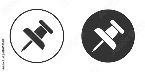 Thumbtack icon flat illustrations. vector art.