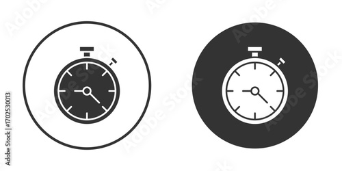 Stopwatch icon flat illustrations. vector art.