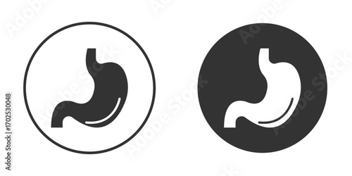 Stomach icon flat illustrations. vector art.