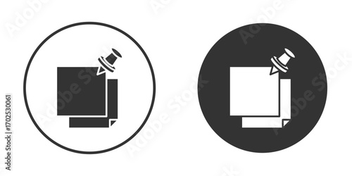 Sticky notes icon flat illustrations. vector art.