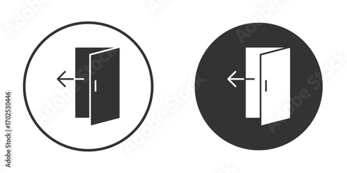 Sign out icon flat illustrations. vector art.