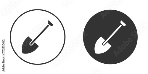 Shovel icon flat illustrations. vector art.