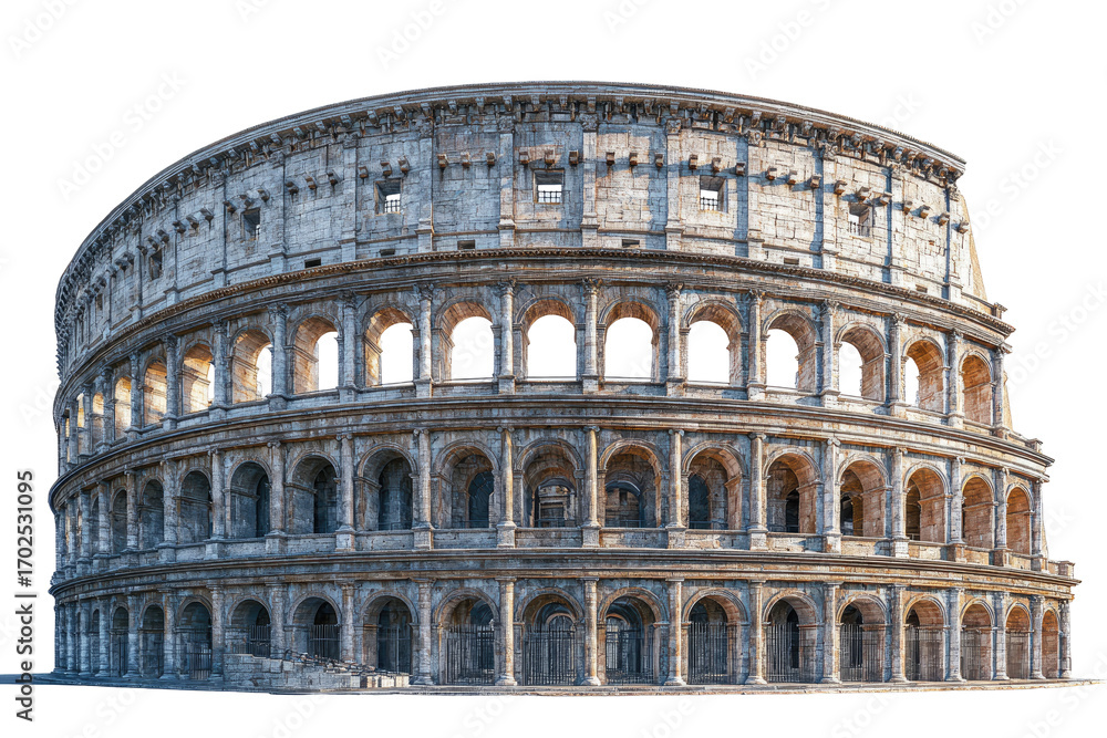 Fototapeta premium Full shot of the Colosseum, ancient Roman amphitheater