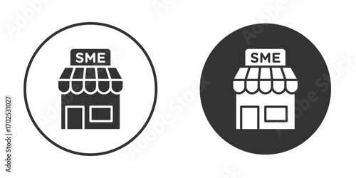 SME icon flat illustrations. vector art.