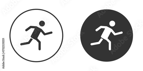 Running icon flat illustrations. vector art.