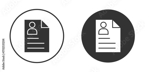 Resume icon flat illustrations. vector art.