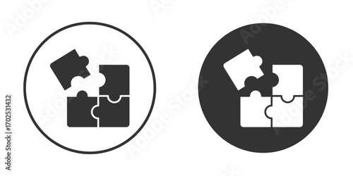 Puzzle icon flat illustrations. vector art.