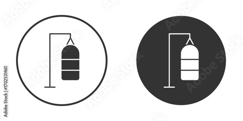 Punching bag icon flat illustrations. vector art.