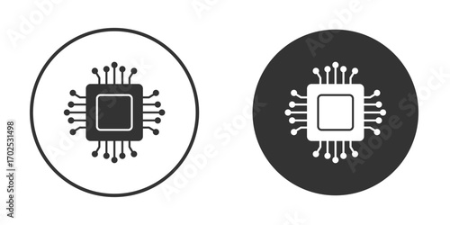 Processor icon flat illustrations. vector art.