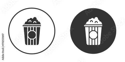 Popcorn icon flat illustrations. vector art.