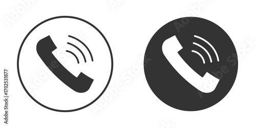 Phone call icon flat illustrations. vector art.