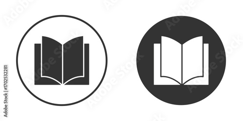 open book icon flat illustrations. vector art.