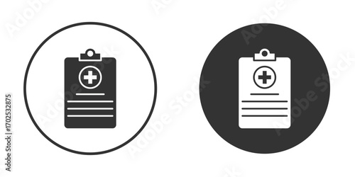 Medical report icon flat illustrations. vector art.