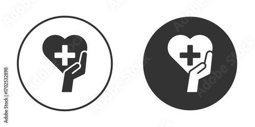 Medical support icon flat illustrations. vector art.