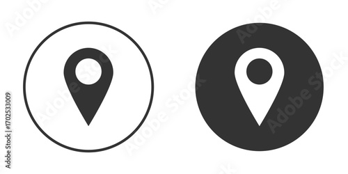 Map marker icon flat illustrations. vector art.