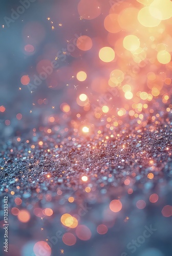 Sparkling bokeh lights create a magical, festive atmosphere ideal for celebrations and special occasions