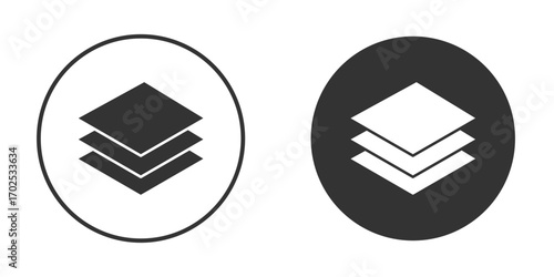 Layers icon flat illustrations. vector art.