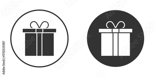 Gift box icon flat illustrations. vector art.