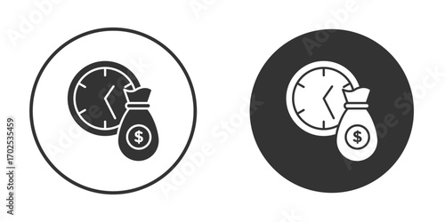 Fixed deposit icon flat illustrations. vector art.