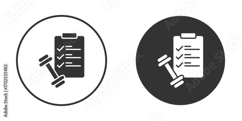 Fitness plan icon flat illustrations. vector art.
