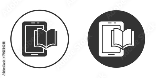 Ebook icon flat illustrations. vector art.