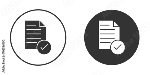 Document accepted icon flat illustrations. vector art.
