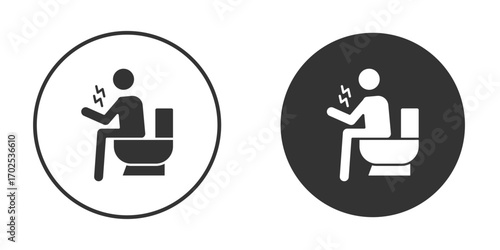 Diarrhea icon flat illustrations. vector art.