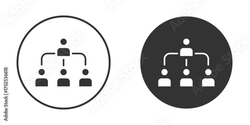 Department head icon flat illustrations. vector art.