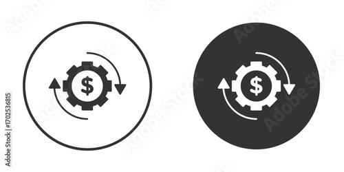 Costs optimization icon flat illustrations. vector art.