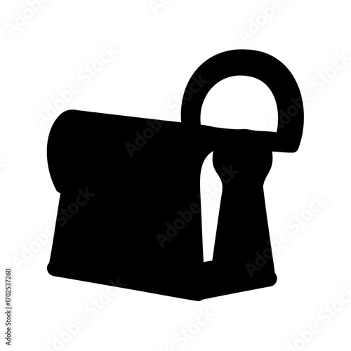 Silhouette of a binder clip used for holding papers together tightly